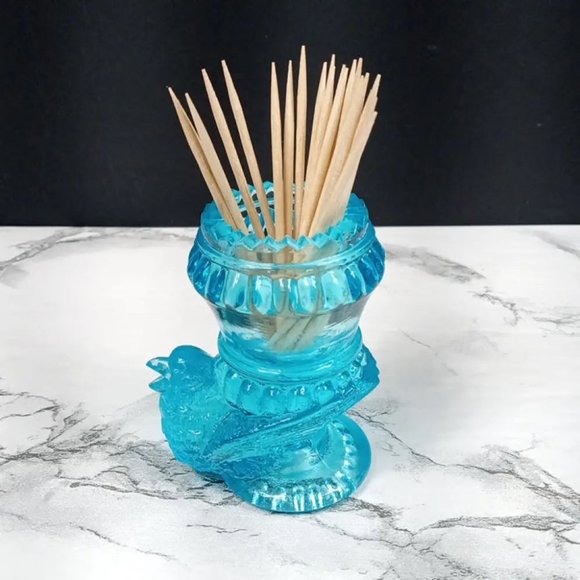 Degenhart Glass Bird Toothpick Trinket Paperweight Vintage - Picture 8 of 9